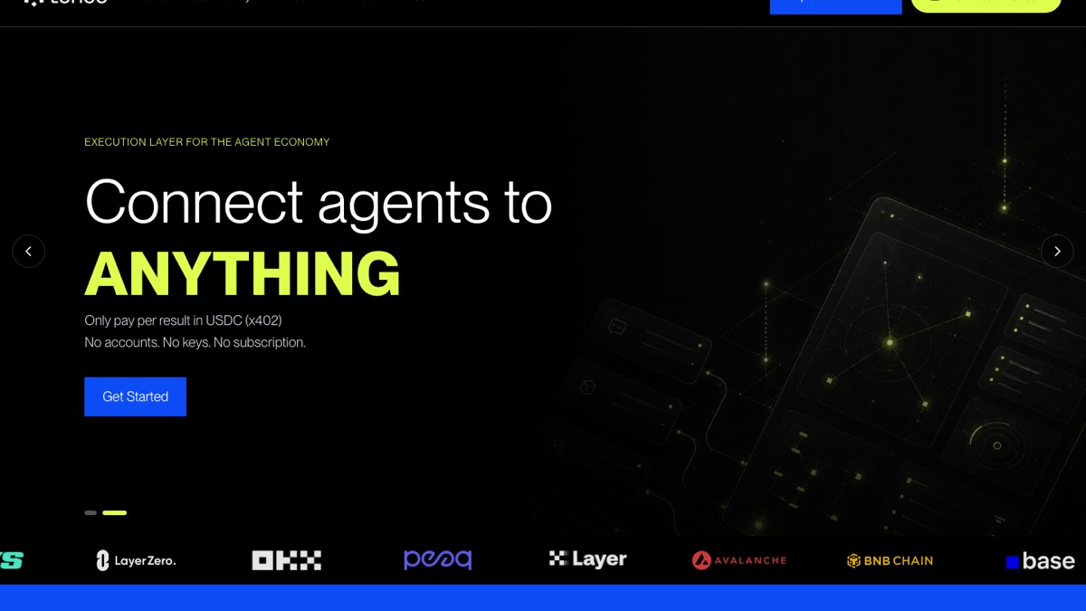 Screenshot der Website von Teneo Protocol